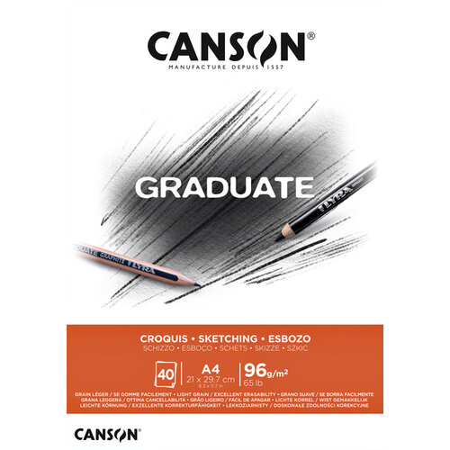 Canson Schetsboek Canson Graduate Croquis A4 96gr 40vel