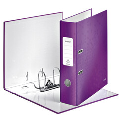 Classeur à levier Leitz WOW 180° A4 80mm carton violet