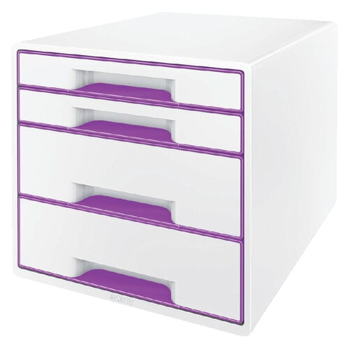 Leitz Module tiroirs Leitz WOW 4 tiroirs blanc/violet