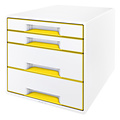 Leitz Ladenblok Leitz WOW Cube 4 laden wit/geel
