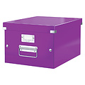 Leitz Boîte de rangement Leitz WOW Click & Store 281x200x370mm violet