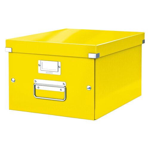 Leitz Boîte de rangement Leitz WOW Click & Store 281x200x370mm jaune