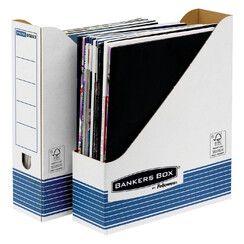 Porte-revues Bankers Box System A4 blanc/bleu