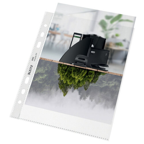 Leitz Pochette Leitz Recycle A5 100µ 6 trous PP transparent