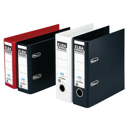 Elba Classeur à levier Elba Rado plast A5 paysage 75mm PVC noir