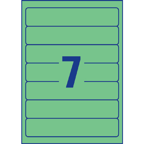 Avery Zweckform Rugetiket Avery Zweckform smal 38x192mm zelfklevend groen