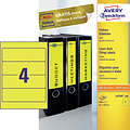 Avery Zweckform Rugetiket Avery breed 61x192mm zelfklevend geel