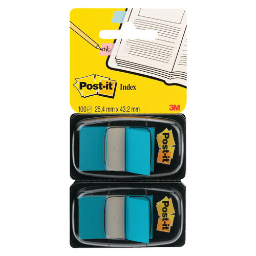 Post-it Indextabs 3M Post-it 680 25.4x43.2mm duopack blauw