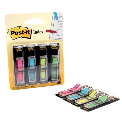 Post-it Indextabs 3M Post-it 684 12x43mm pijl neon assorti