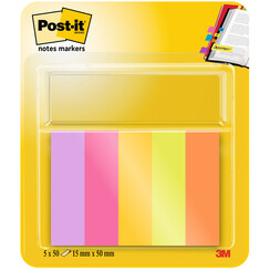 Marque-pages 3M Post-it 670-5 12,7x44,4mm Energetic