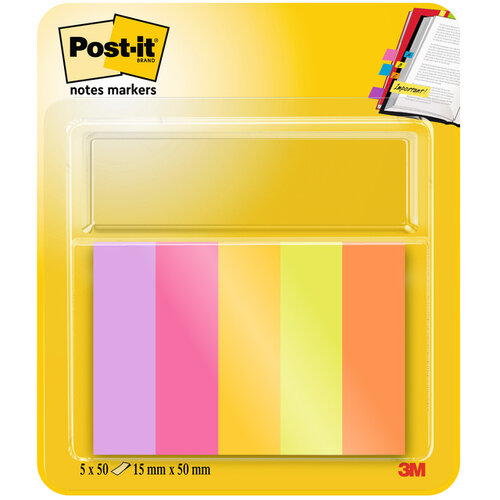 Post-it Marque-pages 3M Post-it 670-5 12,7x44,4mm Energetic