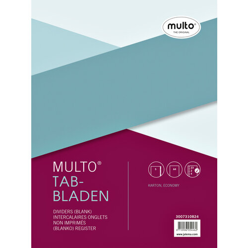 Multo Tabbladen Multo economy A4 23-gaats 5-delig assorti