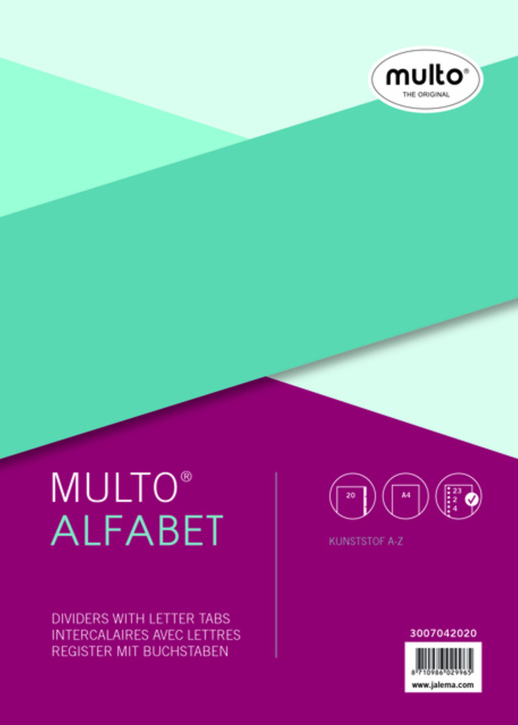 Multo Intercalaires Multo 23 perf 7042020 20 onglets gris A-Z