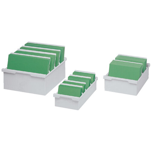 Multiform Boîte à fiches Exacompta A6 bac plastique gris