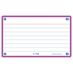 Flashcard Oxford 2.0 75x125mm 80 feuilles 250g ligné lilas