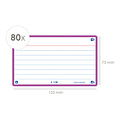 Oxford Flashcard Oxford 2.0 75x125mm 80 feuilles 250g ligné lilas