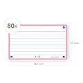 Oxford Flashcard Oxford 2.0 75x125mm 80 feuilles 250g ligné rose