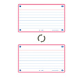 Oxford Flashcard Oxford 2.0 75x125mm 80 feuilles 250g ligné rose