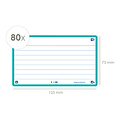 Oxford Flashcard Oxford 2.0 75x125mm 80 feuilles 250g ligné menthe