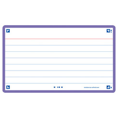 Flashcard Oxford 2.0 75x125mm 80 feuilles 250g ligné violet