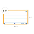 Oxford Flashcard Oxford 2.0 75x125mm 80 feuilles 250g ligné orange