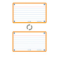 Oxford Flashcard Oxford 2.0 75x125mm 80 feuilles 250g ligné orange