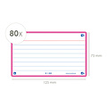 Oxford Flashcard Oxford 2.0 75x125mm 80vel 250gr lijn fuchsia