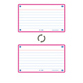 Oxford Flashcard Oxford 2.0 75x125mm 80 feuilles 250g ligné fuchsia