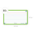 Oxford Flashcard Oxford 2.0 75x125mm 80vel 250gr lijn groen