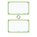 Oxford Flashcard Oxford 2.0 75x125mm 80 feuilles 250g ligné vert