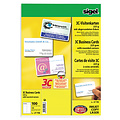 Sigel Cartes de visite Sigel 85x55mm uni 225g coins arrondis blanc