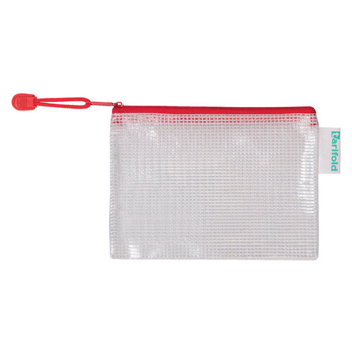 Tarifold Pochette rangement Tarifold avec zip 175x125mm PVC rouge