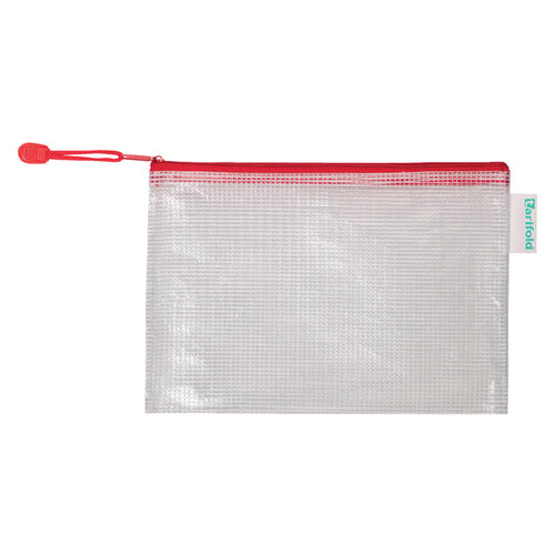 Tarifold Pochette rangement Tarifold avec zip 235x165mm PVC rouge