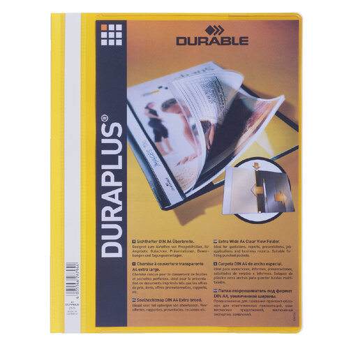 Durable Snelhechtmap Durable Duraplus A4 geel