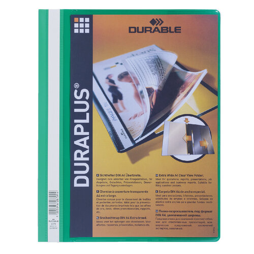 Durable Snelhechtmap Durable Duraplus A4 groen