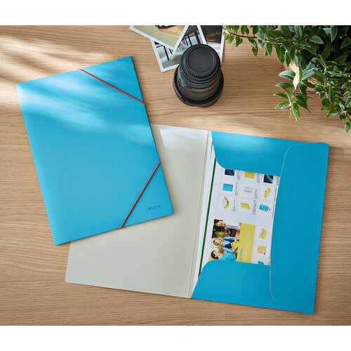Leitz Elastomap Leitz Cosy A4 3-kleps blauw
