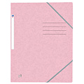Oxford Elastomap Oxford Top File+ A4 3 kleppen 390gr pastel roze