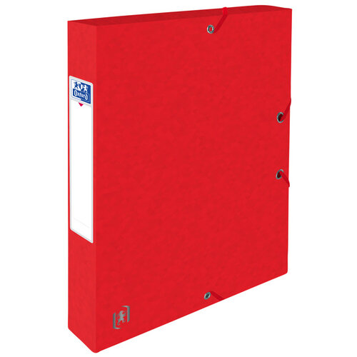 Oxford Boîte de classement à élastique Oxford Top File+ A4 40mm rouge