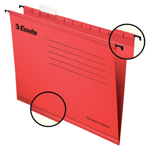 Pendaflex Dossier suspendu Esselte Classic A4 fond V rouge