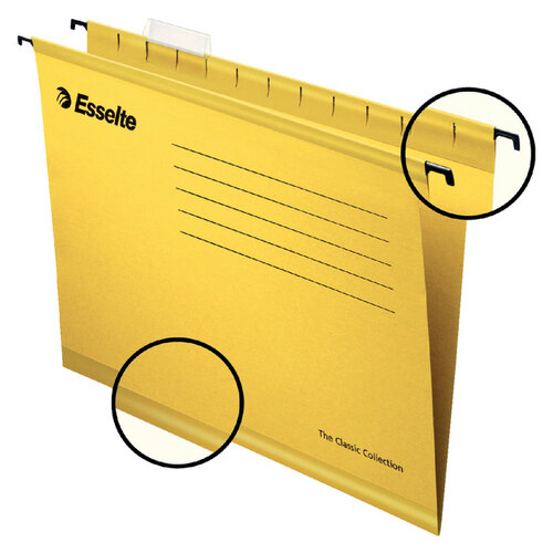 Pendaflex Dossier suspendu Esselte Classic Plus folio fond V jaune