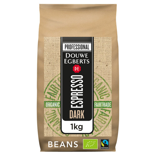 Douwe Egberts Café en grains Douwe Egberts espresso Dark Roast Organic & Fairtrade 1000g