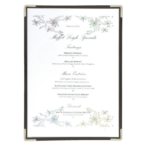 Securit Protège-menu Securit A4 1 volet/2 pages transparent