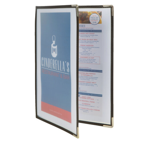 Securit Protège-menu Securit A4 2 volets/4 pages transparent
