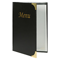 Securit Protège-menu Securit A5 4x2 pochettes  noir