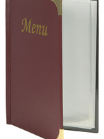 Securit Protège-menu Securit A5 4x2 pochettes bordeaux