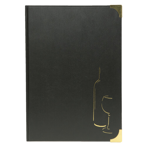 Securit Carte des vins Securit 4x2 pochettes noir