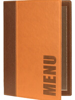 Securit Protège-menu Securit Trendy A5 1 x 2 pochettes brun