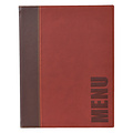 Securit Protège-menu Securit Trendy A5 1 x 2 pochettes bordeaux