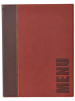 Securit Protège-menu Securit Trendy A5 1 x 2 pochettes bordeaux