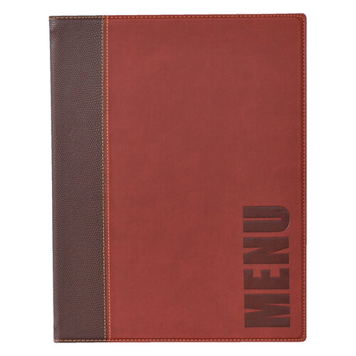 Securit Protège-menu Securit Trendy A5 1 x 2 pochettes bordeaux